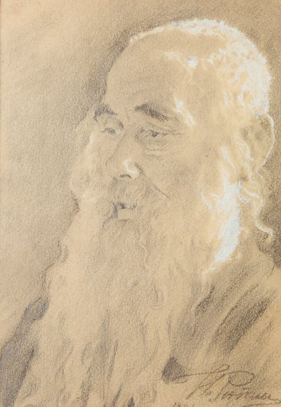 Leo Tolstoy. Yasnaya Polyana by Ilya Efimovich Repin