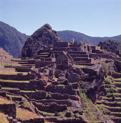 Terrace Buildings of the Citadel at Machu Picchu by Incan