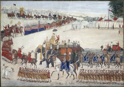 A Procession of Elephants by Indian School