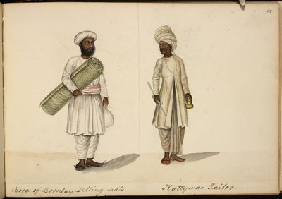 Bohori Mat-Seller; Kathiawar Tailor by Indian School