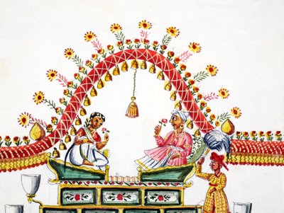 Bride and groom by Indian School