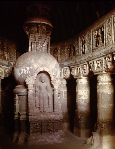 Interior of Cave 19 by Indian School