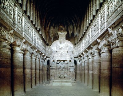 Interior of Cave 26 by Indian School