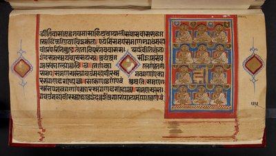 Kalpasutra Manuscript Folio Showing Ganadharas by Indian School