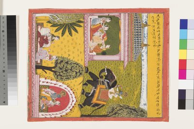 Krishna Comes to the Lovesick Radha by Indian School