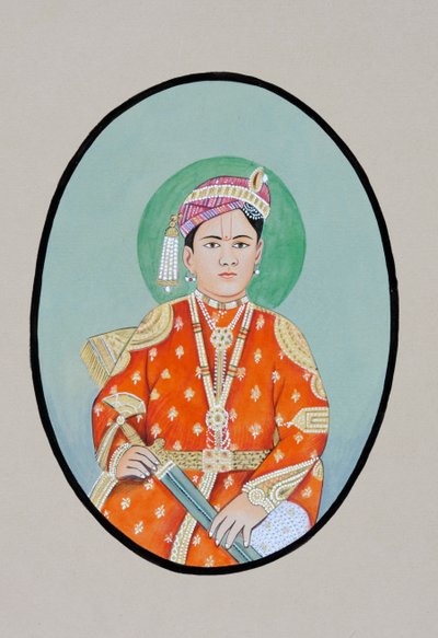 Miniature Painting of Maharaja Ganga Singh Bikaner by Indian School