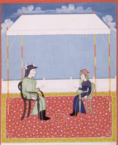 Portrait of an English Colonial Couple by Indian School