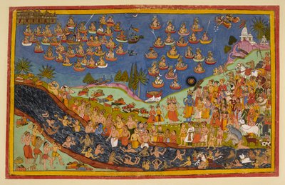 Rama enters heaven, from 