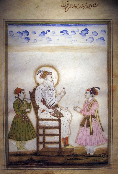 Shah Jahan Seated with Attendants by Indian School