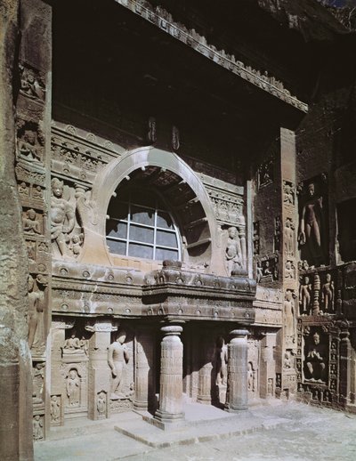 View of the entrance, Cave 19 by Indian School