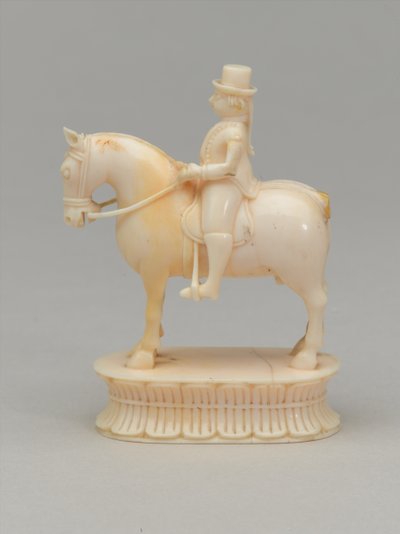 White Knight, Chess Piece, India, 1820 circa by Indian School
