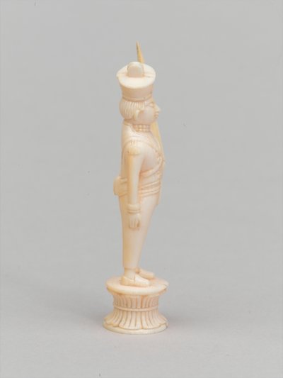White pawn, chess piece, India, 1820 by Indian School