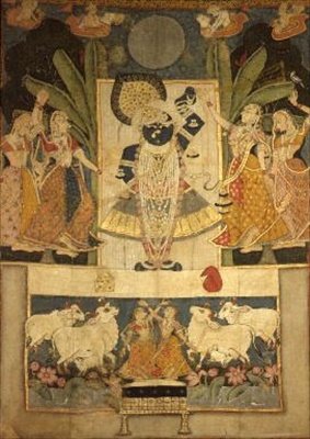 Worship of Srinathaji, Nathdwara, Rajput School by Indian School