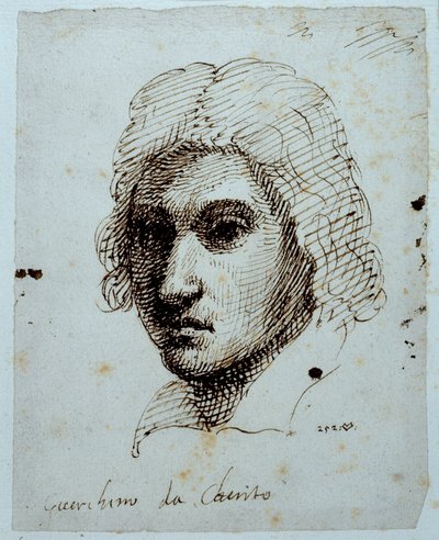 Drawing of Guercino by Inigo Jones