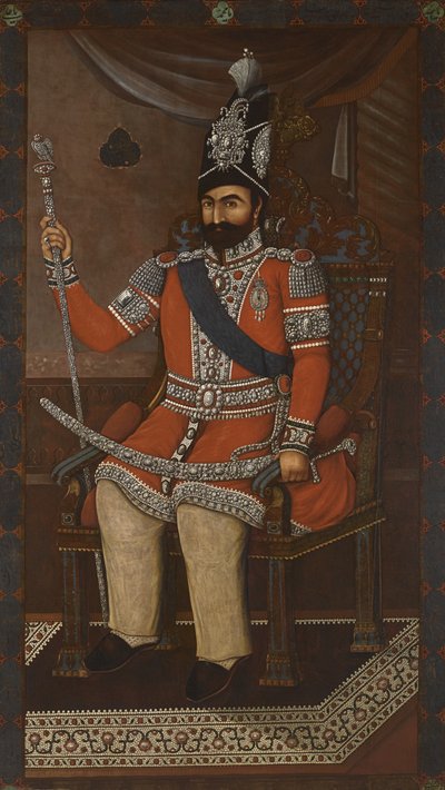 Portrait of Mohammad Shah Qajar by Iranian Master
