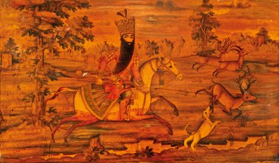 Detail (Qajar casket) by Iranian School