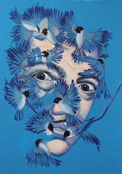 Dalí and Chickadees by Irina Corduban