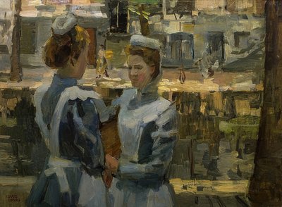 The Maids on Leidsegracht by Isaac Israels