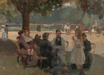 In the Bois de Boulogne near Paris by Isaac Israels