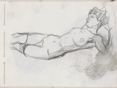 Reclining Female Nude by Isaac Israels