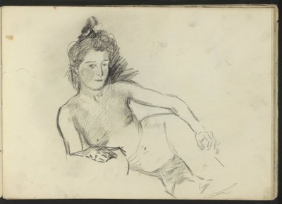 Reclining Female Nude by Isaac Israels