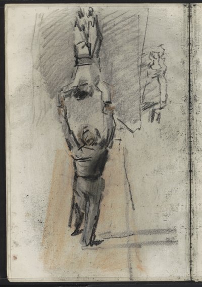 Two Acrobats, Possibly on Stage by Isaac Israels
