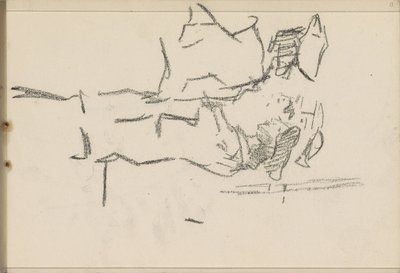 Four Figures with Headgear, in Profile by Isaac Israels