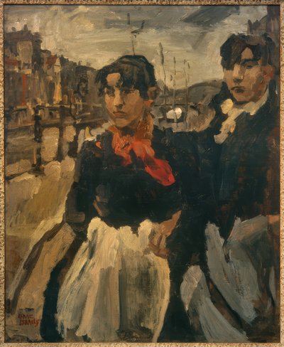 Two Girls at the Lijnbaansgracht by Isaac Israels