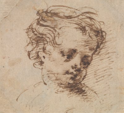 Head of a Child Looking to Right by Isaac Oliver