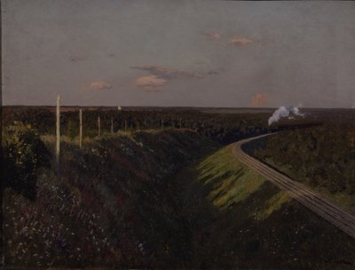 A train on the way, 1890s by Isaak Ilyich Levitan