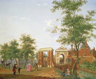 View of the Zylpoort, Harlem by Isaac Ouwater