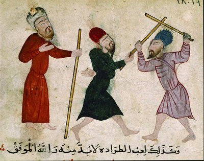 Men Duelling, from Old Cairo (Fostat), 910-1171 by Islamic School