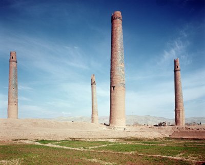 Minarets of the Hussein Baiqara Madrasa by Islamic School