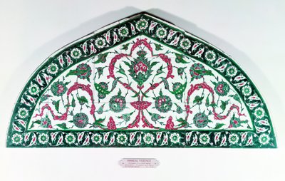 Tiled lintel, from Istanbul, Turkey by Islamic School