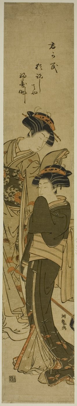 Two Courtesans by Isoda Koryusai