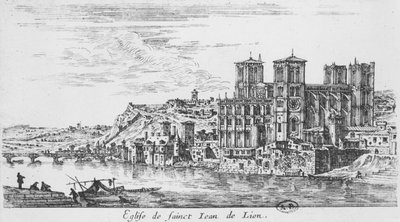 View of Saint-Jean cathedral, Lyon by Israël Silvestre the Younger