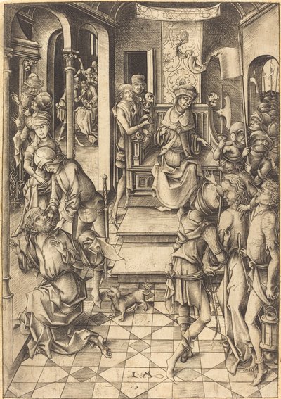 Christ before Annas by Israhel van Meckenem
