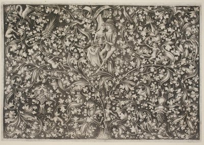 Ornament with Lovers by Israhel van Meckenem