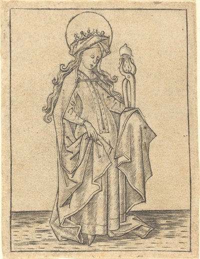 Saint Agatha by Israhel van Meckenem