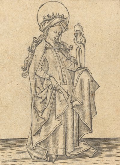 Saint Agatha by Israhel van Meckenem