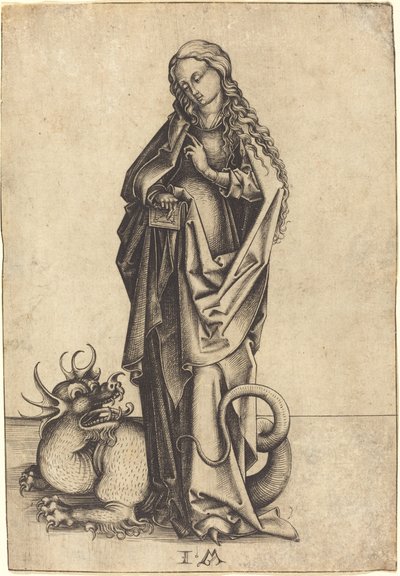Saint Margaret by Israhel van Meckenem