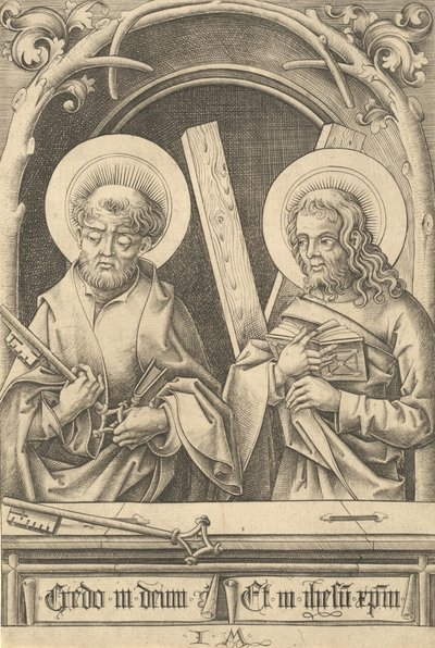 Saints Peter and Andrew, c. 1480-1485 by Israhel van Meckenem