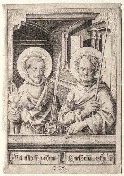 St. Paul and St. Thomas by Israhel van Meckenem
