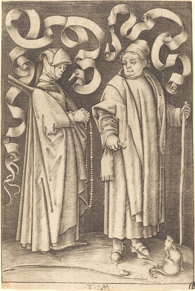 The Churchgoers by Israhel van Meckenem