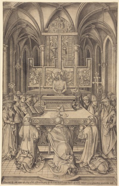 The Mass of Saint Gregory by Israhel van Meckenem
