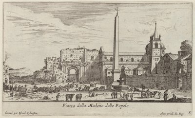 Piazza della Madono delle Popolo by Israël Silvestre