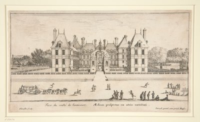 View of Chateau Liencourt: The Forecourt by Israël Silvestre