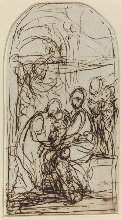 The Mystic Marriage of Saint Catherine by Italian 17th Century
