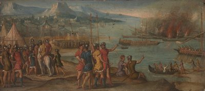 A Naval Battle by Italian Master