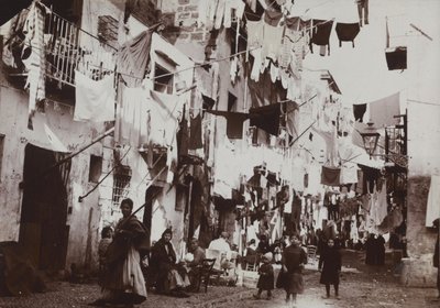 A Characteristic Street in Palermo, 1920 by Italian Photographer
